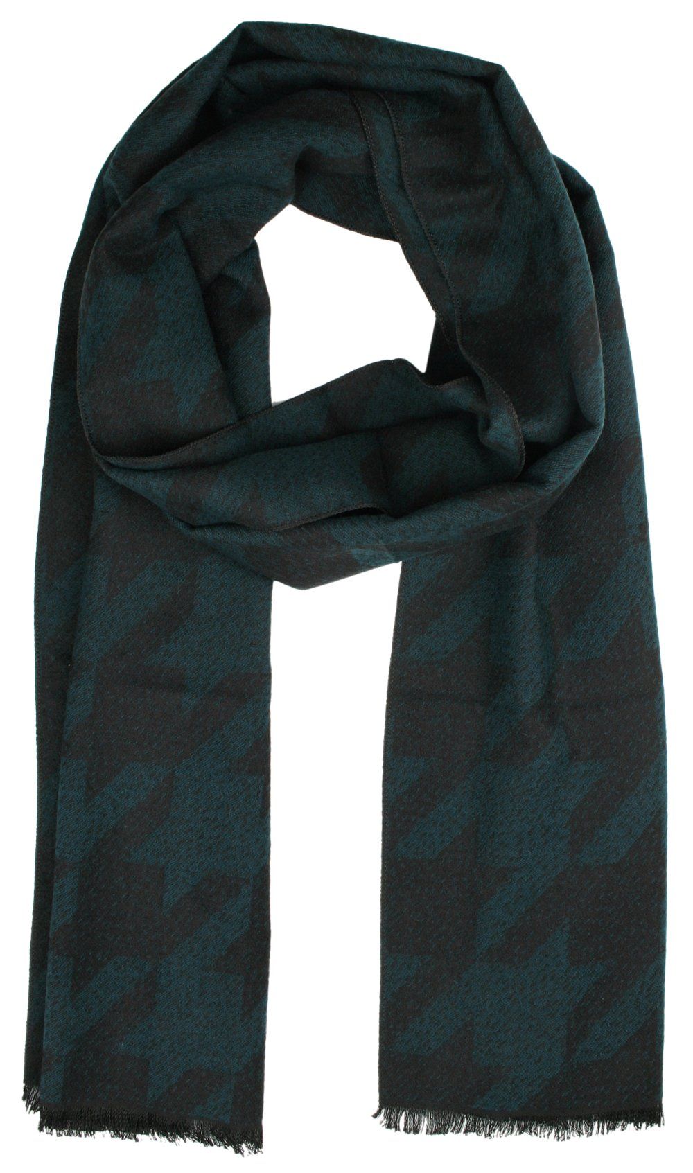 Męski Szalik Alties - Czerń z Zielenią