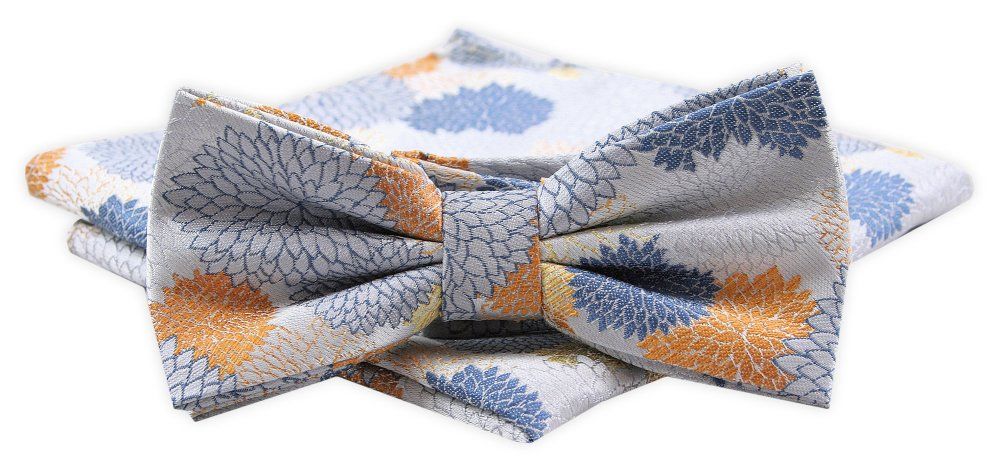 Mucha Męska Alties z Poszetką - Kolorowa, Duże Kwiaty