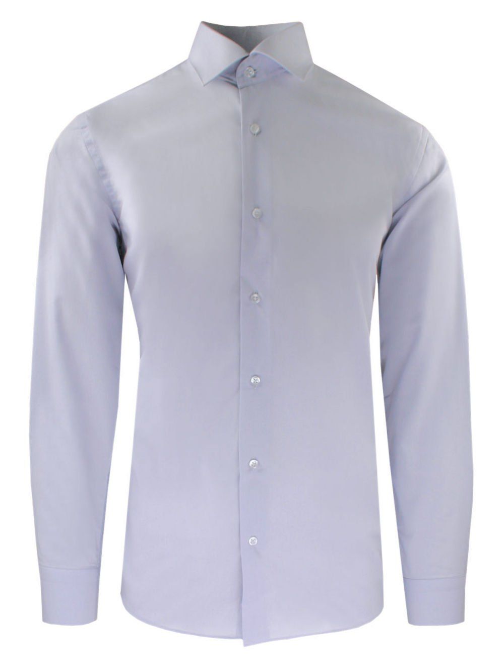 Garniturowa (Elegancka) Koszula Męska - Quickside - Krój Prosty - Popielata