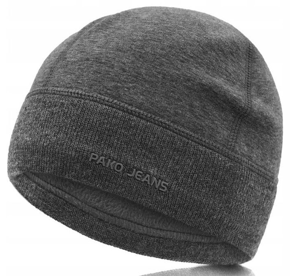 Ciepła, Zimowa Czapka - Podszyta Polarem - Pako Jeans - Grafitowa