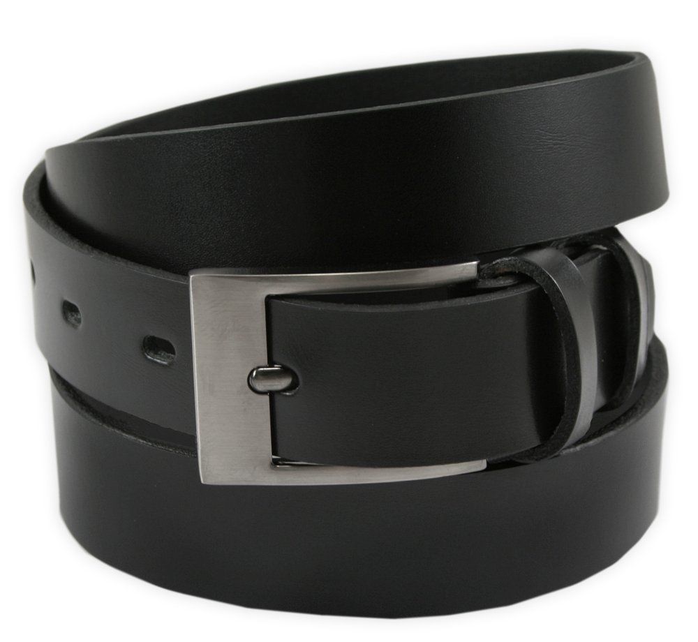 Uniwersalny Pasek Męski do Spodni - Skóra Naturalna - Czarny