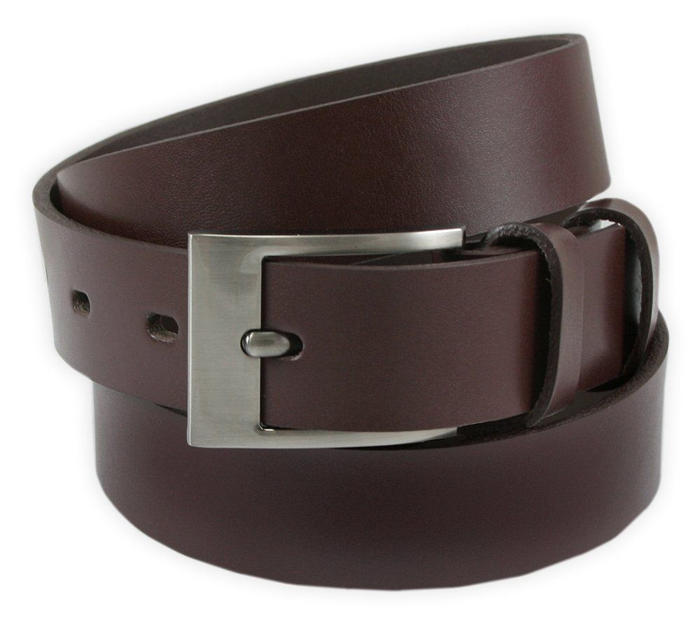 Uniwersalny Pasek Męski do Spodni - Skóra Naturalna - Ciemny Brąz