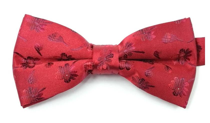 Czerwona Mucha w Kwiatki, Kwiaty - Motyw Florystyczny, Męska