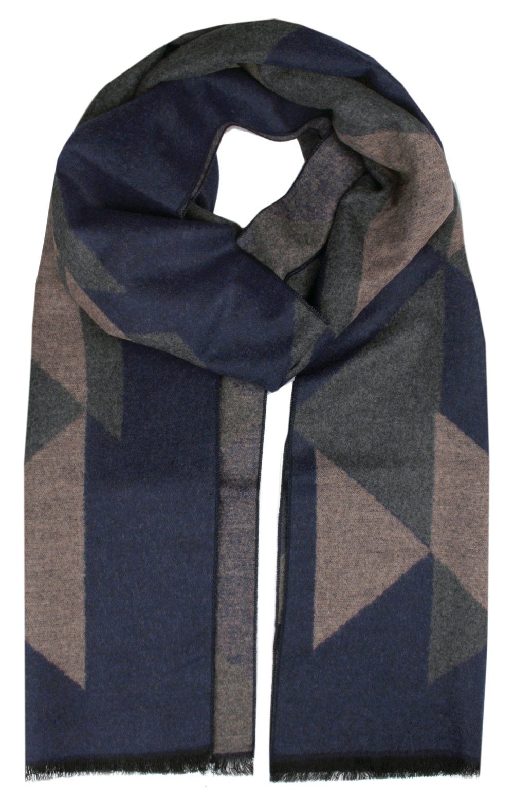 Męski Szalik z Wiskozy - Alties - Wzór Geometryczny