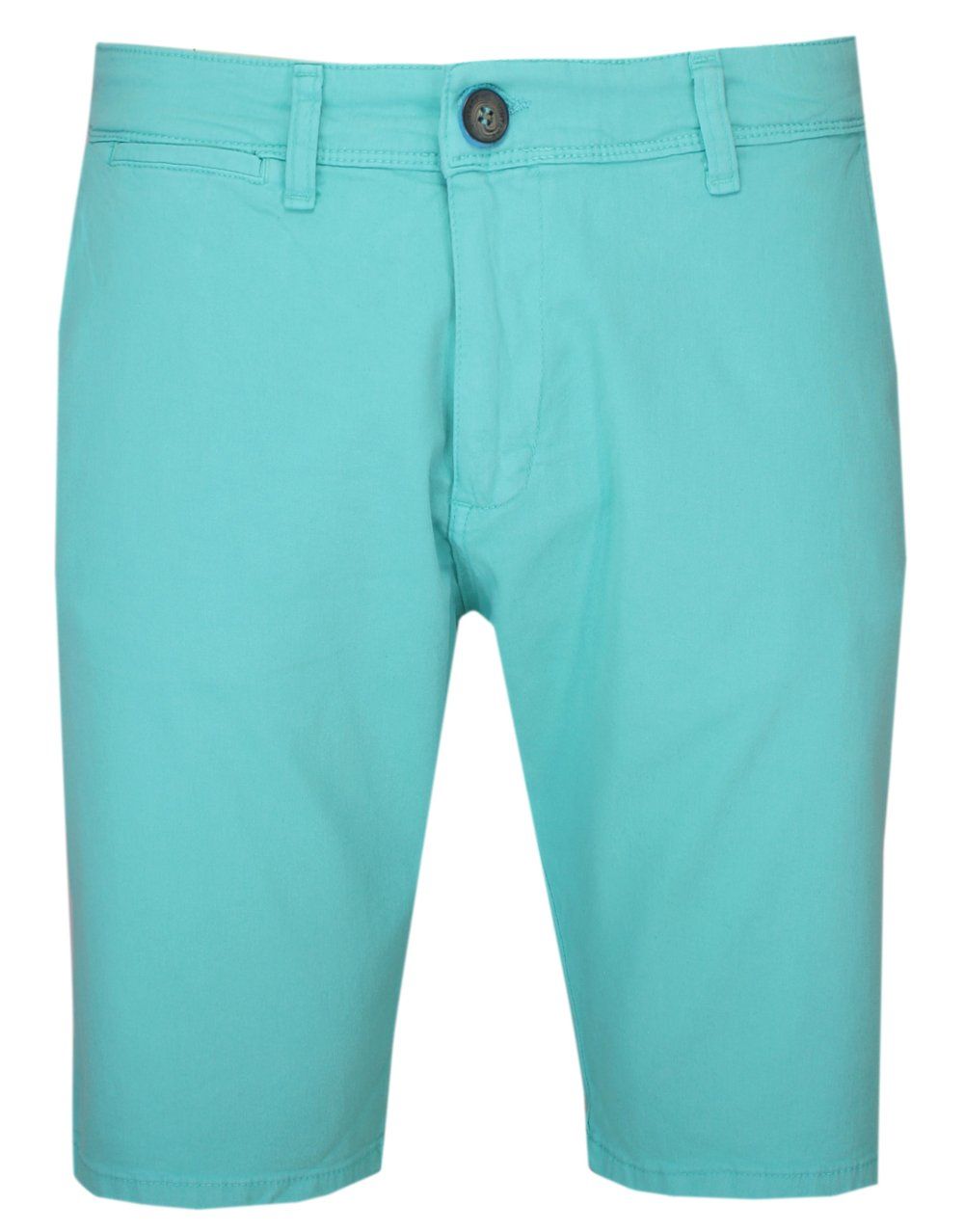 Spodenki Bawełniane, Jasne Turkusowe Szorty Casualowe, Przed Kolano, Męskie