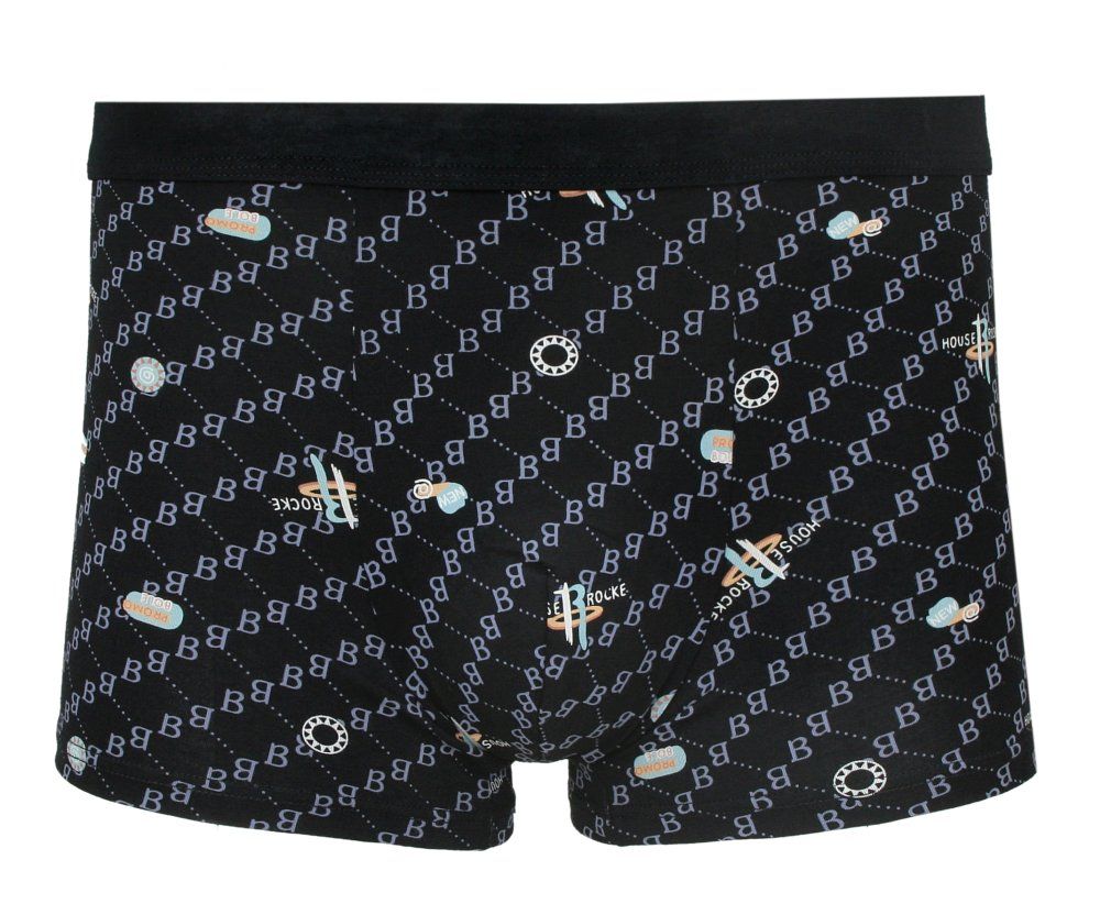Bokserki Obcisłe, Czarne z Nadrukiem, Bawełniane, Majtki z Elastanem -ALTIES