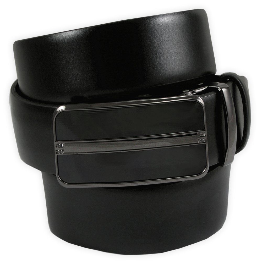 Pasek Automatyczny - Skóra Naturalna - His Story - Czarny, Elegancki