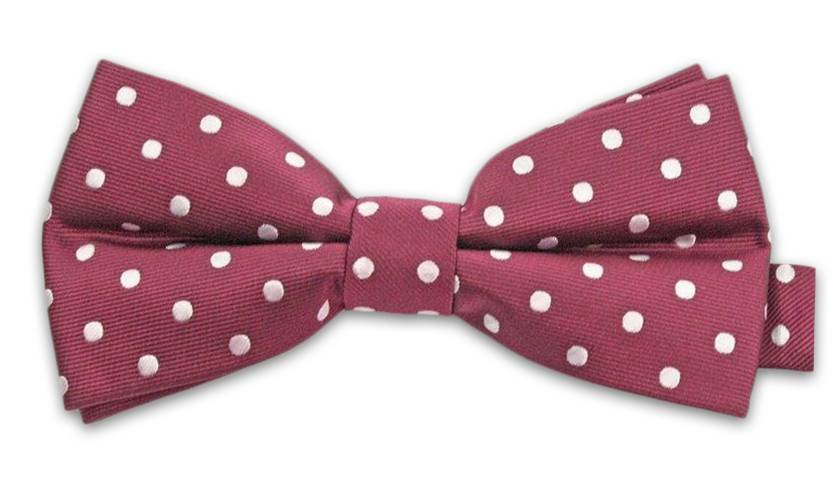 Bladoczerwona Mucha w Białe Groszki, Kropki, Męska