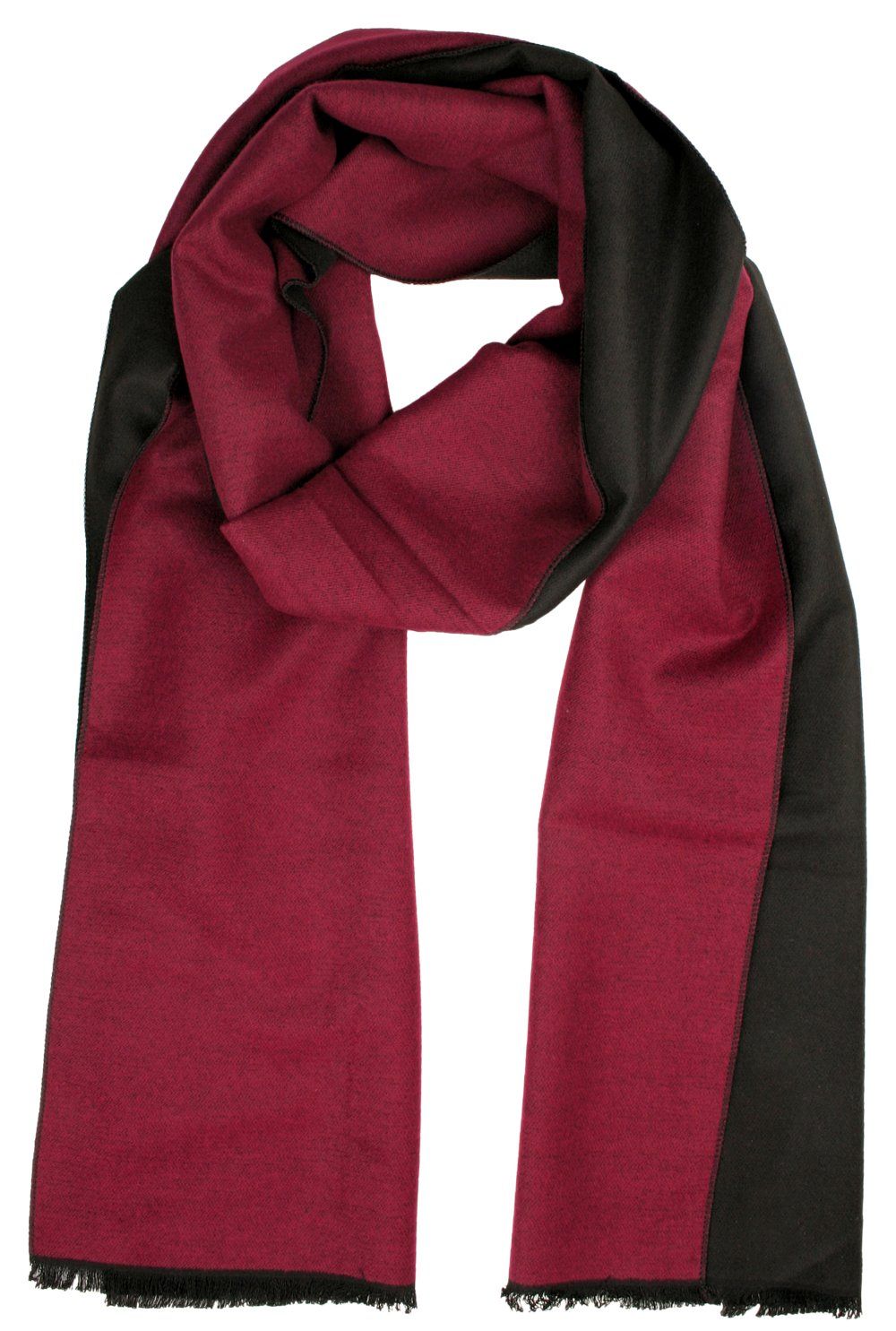 Męski Szalik Alties - Dwustronny, Czarno-Czerwony