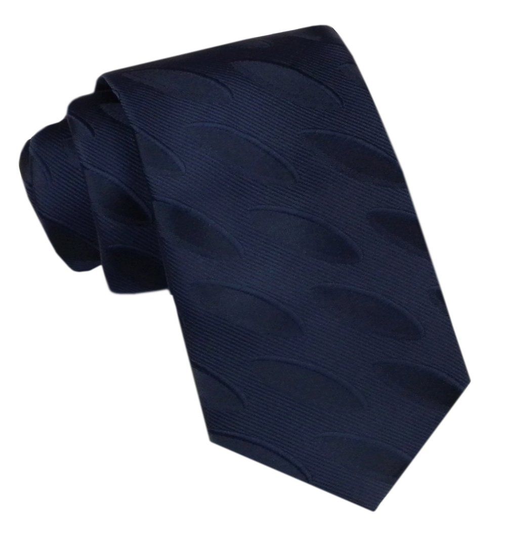 Elegancki Męski Krawat - Alties - Granatowy z Przetłoczeniami na Materiale