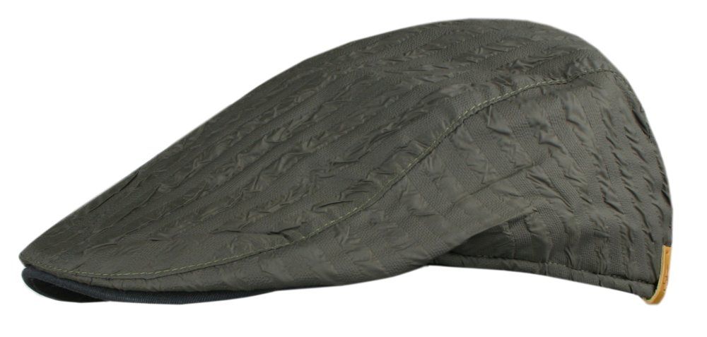 Przejściowy, Lekko Ocieplony Kaszkiet - Alties - Tłoczona Tkanina - Khaki