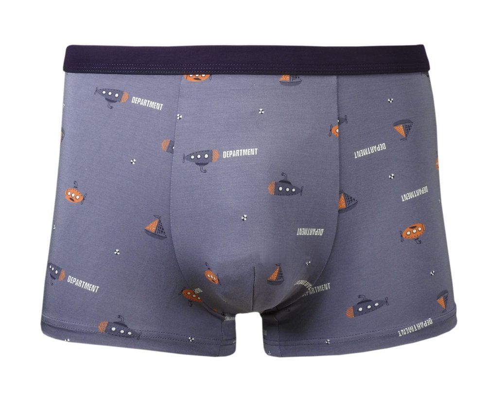 Bokserki Obcisłe, Fioletowe, Łodzie Podwodne, Statki, Bawełniane, Majtki z Elastanem -ALTIES
