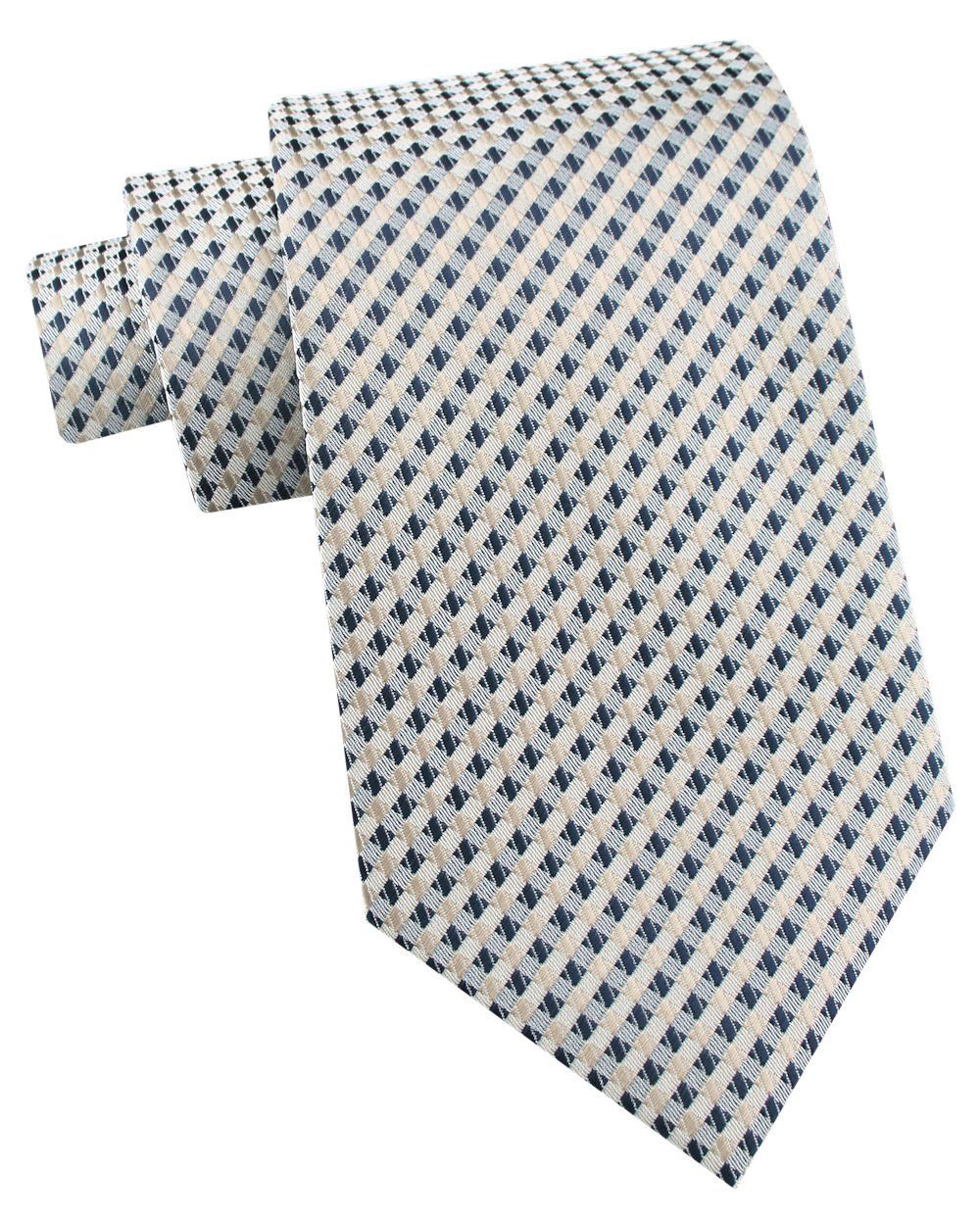 Krawat Męski - Angelo di Monti - Drobna Krateczna, Odcień Beżu i Granat