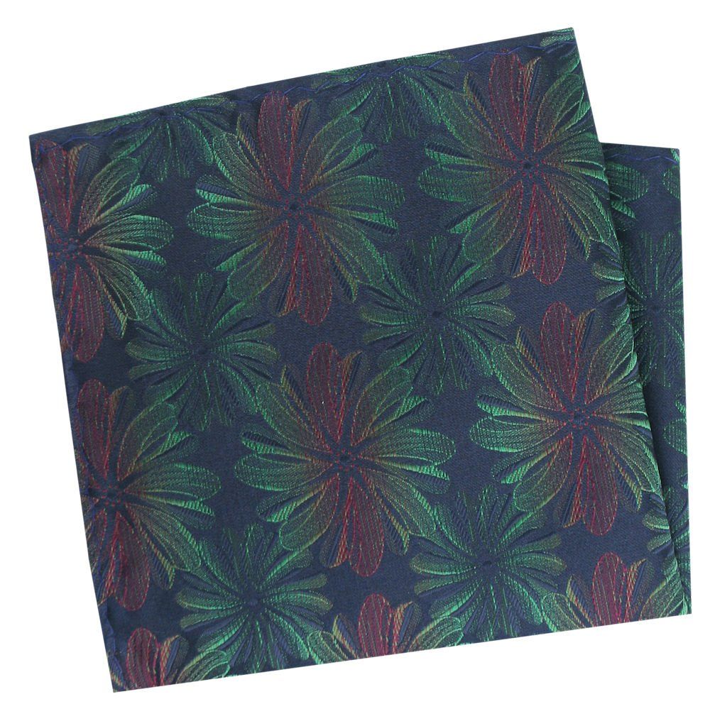 Poszetka Męska, Elegancka - Alties - Duże, Zielone Kwiaty