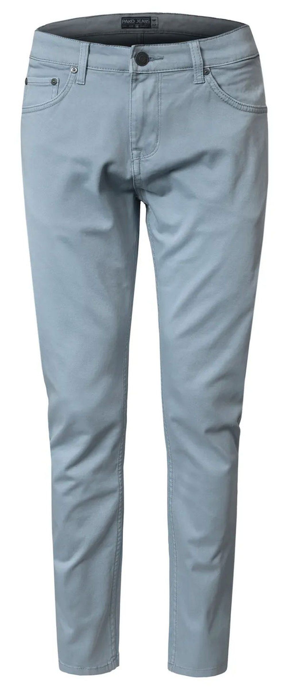 Bawełniane Spodnie Chinos, Regular - Pako Jeans - Niebieskie