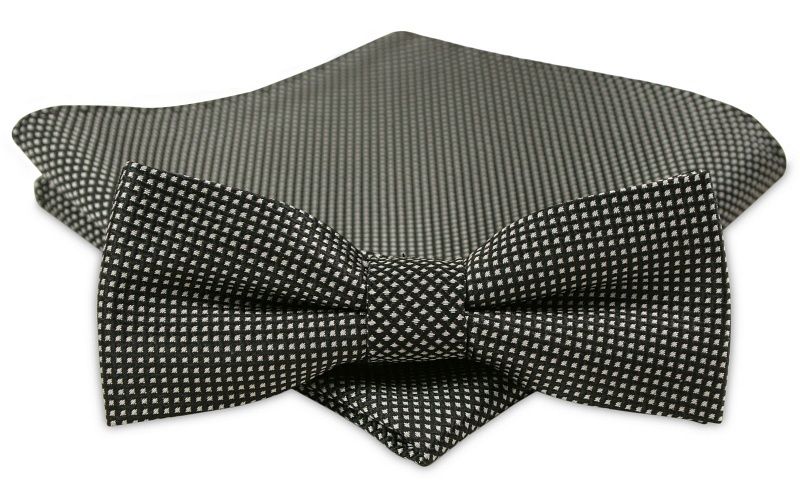 Modna Mucha Męska - Alties - Czeń i Biel, Drobny Rzucik