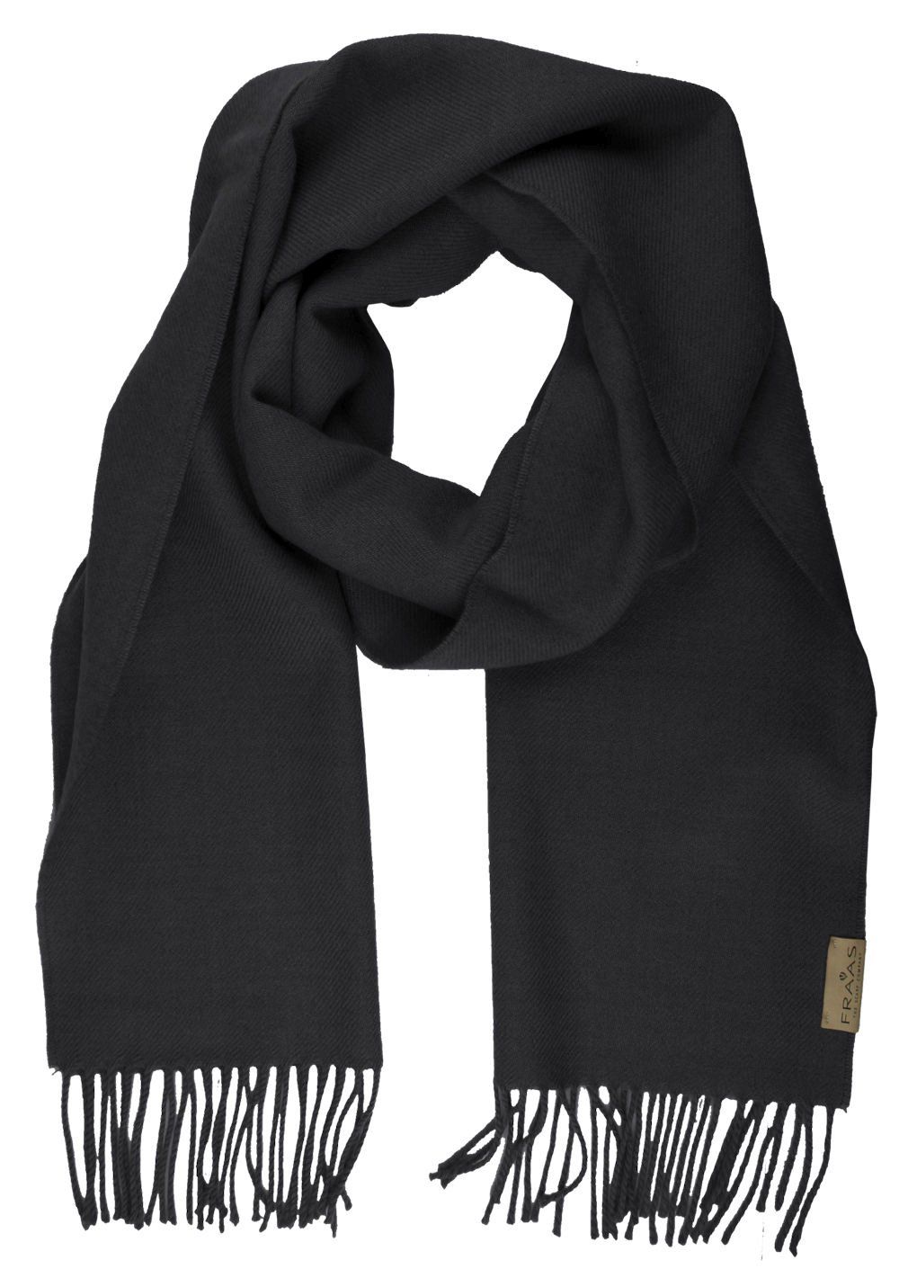 Wełniany Szalik Męski - V. Fraas - Czarny