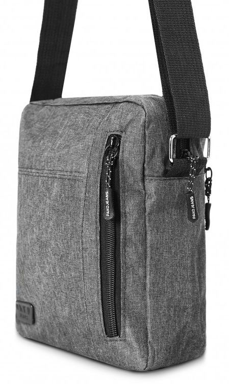 Męska, Materiałowa Torebka, Saszetka, Listonoszka - Pako Jeans - Popiel