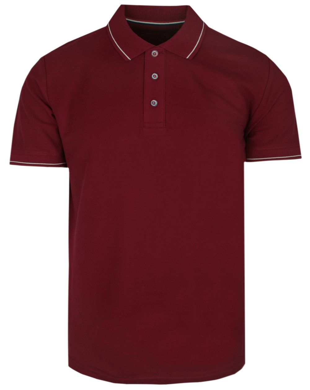 Klasyczna, Męska Koszulka Polo - Adriano Guinari - Bordowa