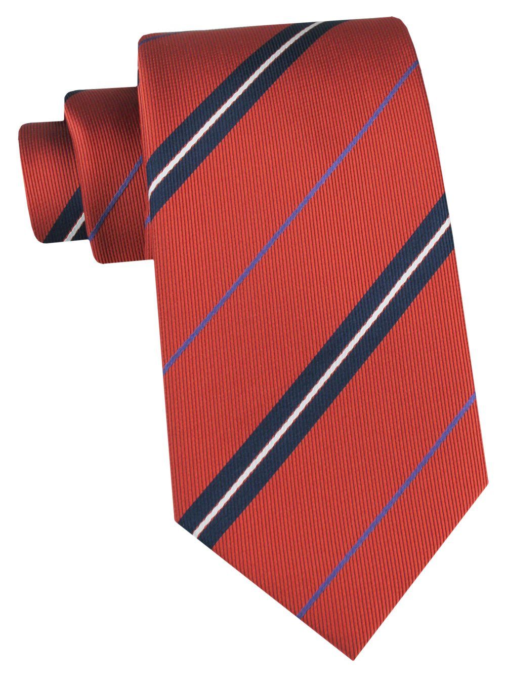 Klasyczny Krawat Klubowy - Alties - Pomarańczowy w Prążek