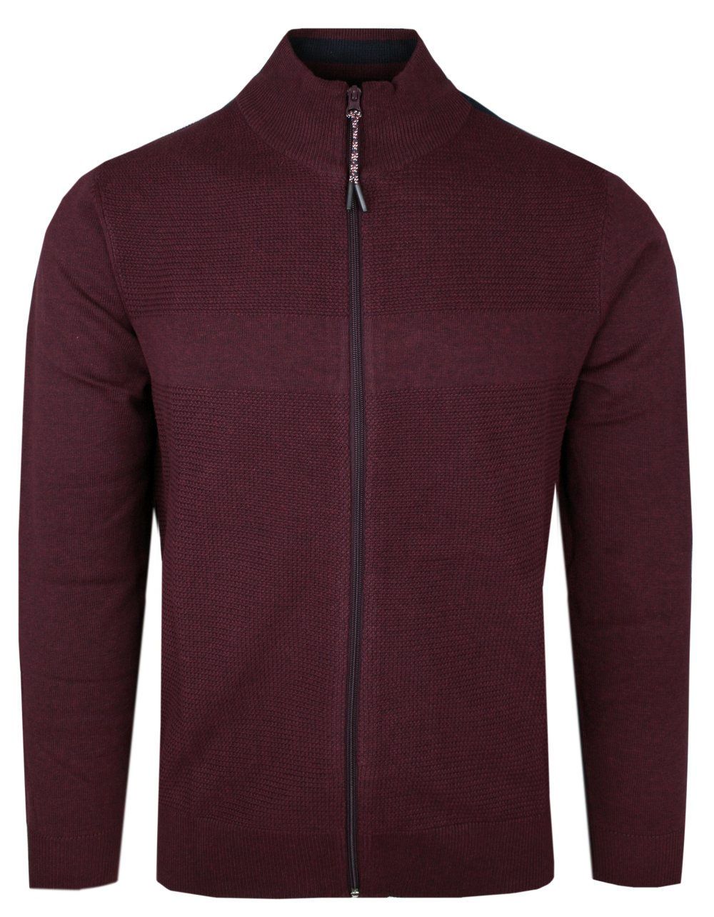 Rozpinany Sweter Bawełniany (Kardigan) - Adriano Guinari - Bordowy