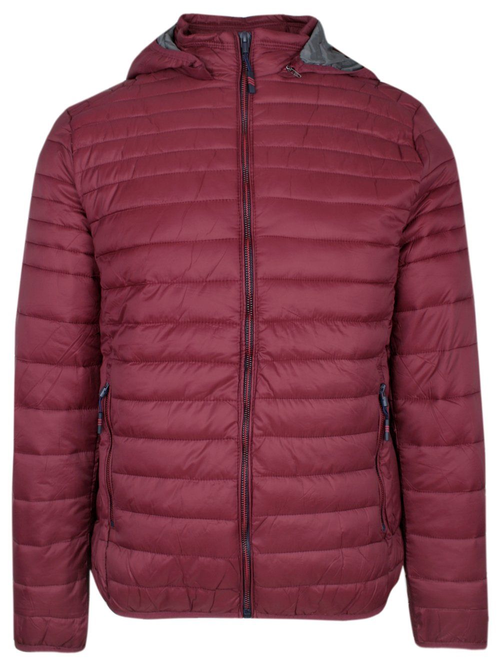 Kurtka Pikowana, Delikatnie Ocieplona - Bordowa - Wildfinder