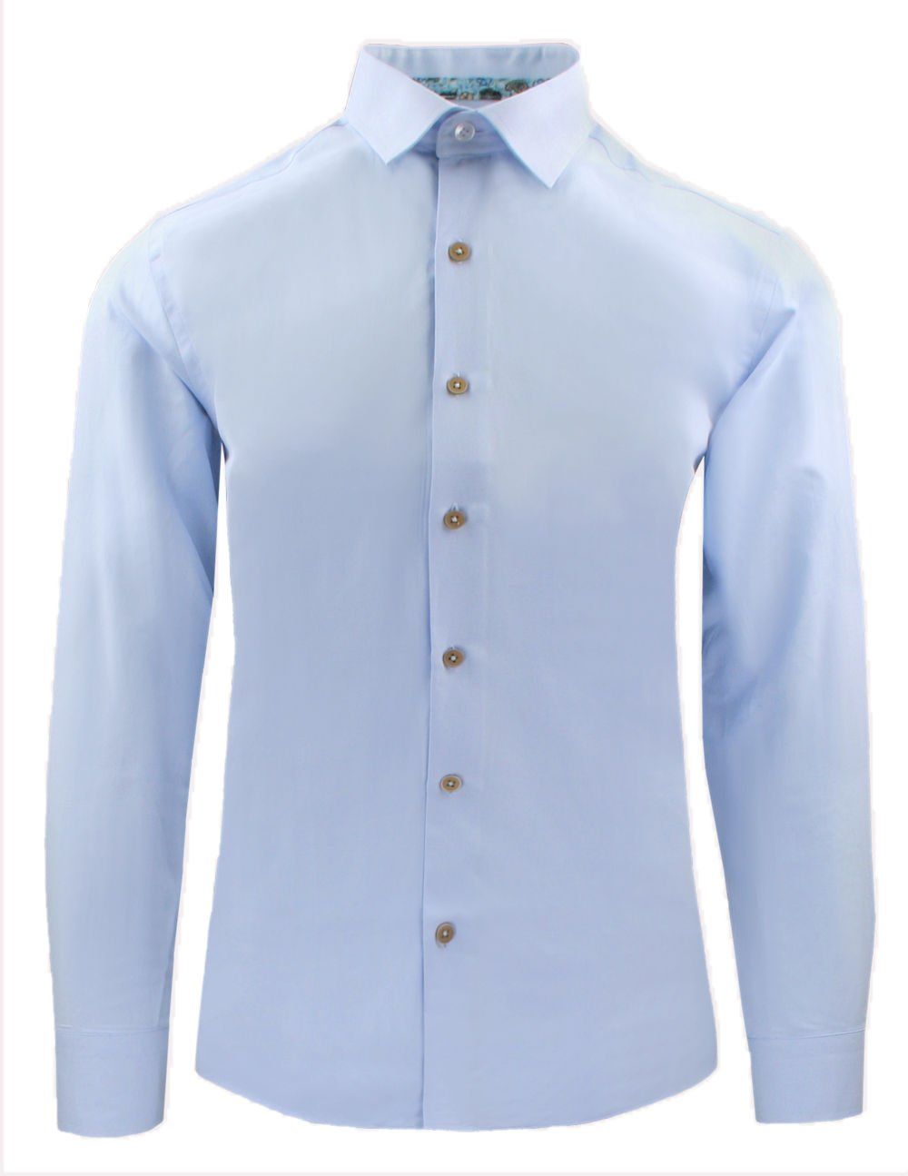 Wizytowa Koszula Męska o Prostym Kroju - Victorio - Błękit