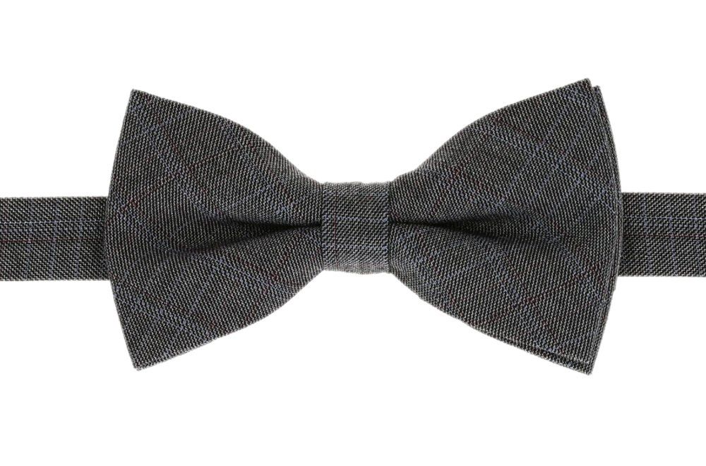 Wełniana Mucha Męska - His Story - Ciemnostalowa, Melanż