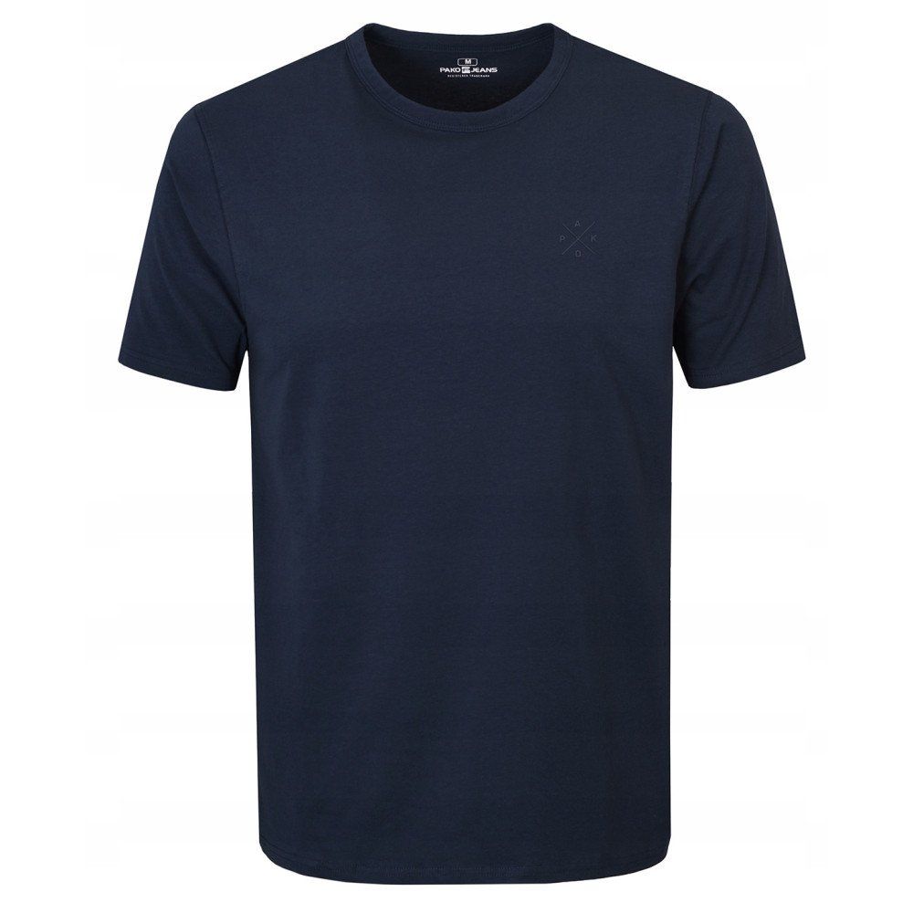 Koszulka Męska (T-Shirt) - Pako Jeans - Domieszka Elastanu, Granatowa