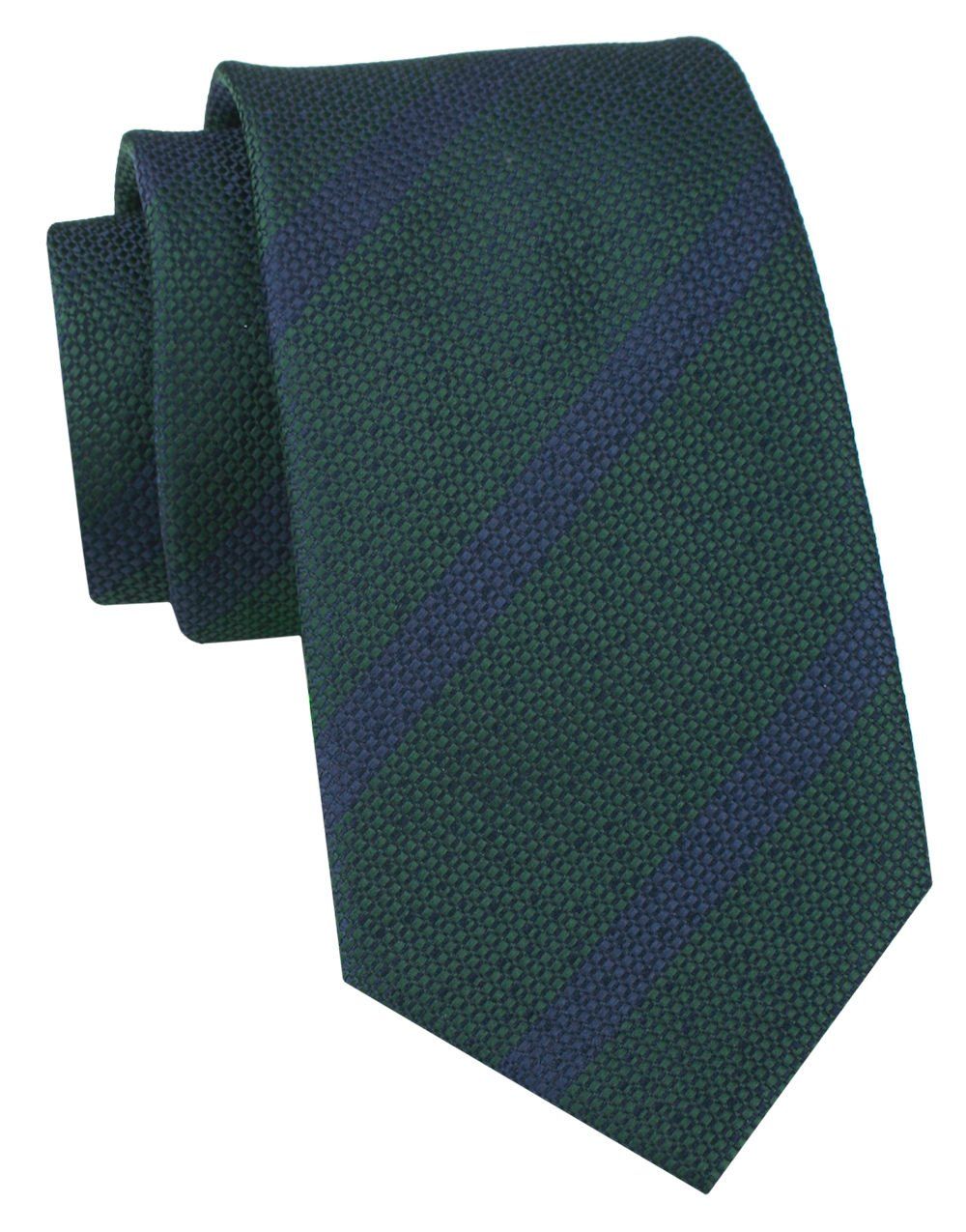Klubowy, Klasyczny, Męski Krawat - ALTIES - Ciemnozielony