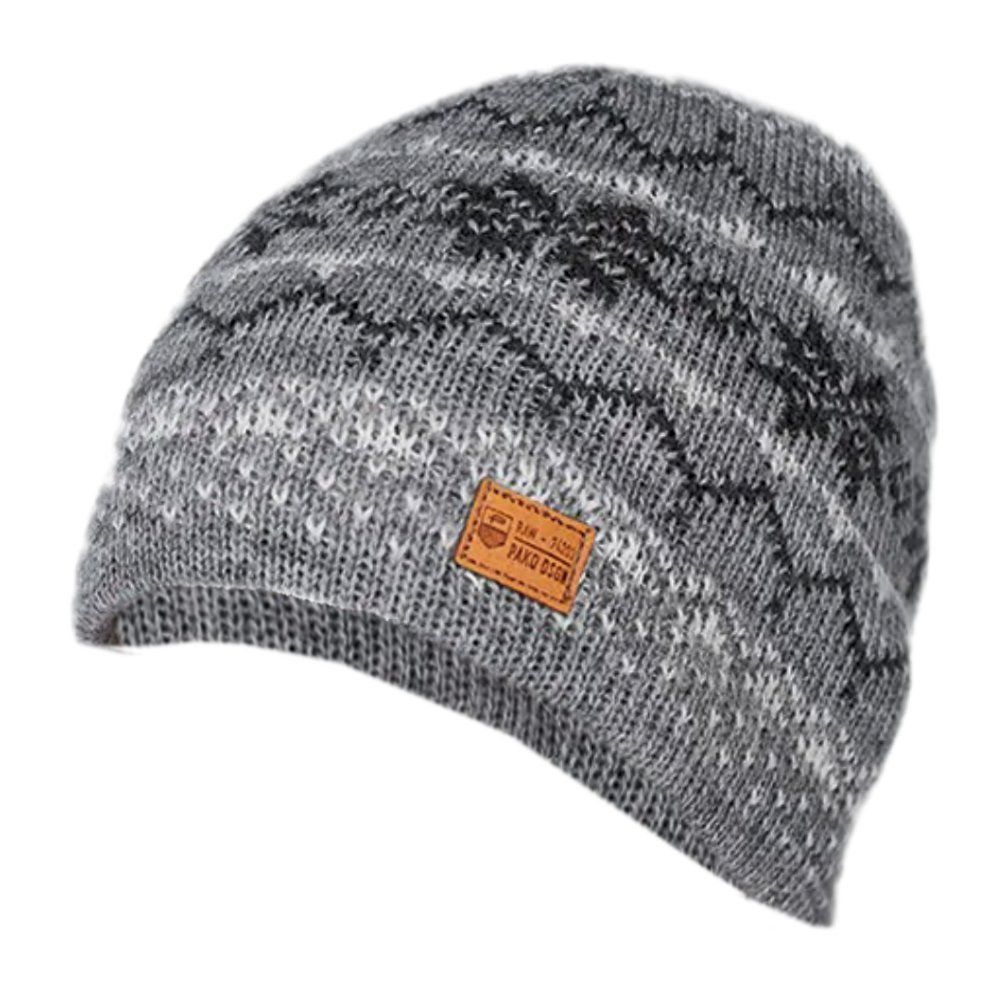 Czapka Zimowa, Szara w Śnieżki, Ciepła, Podszyta Polarem, Męska -Pako Jeans