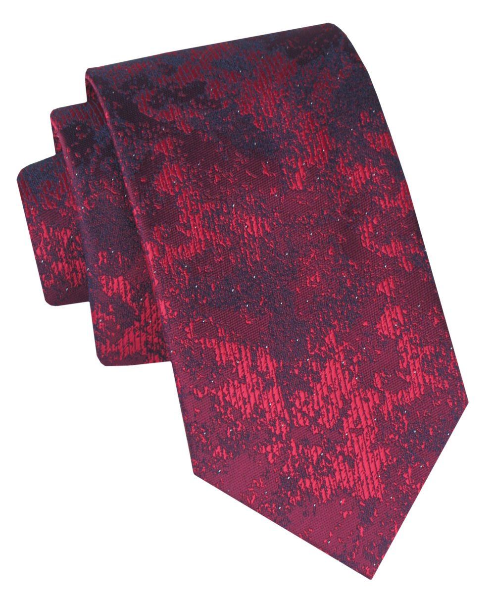 Klasyczny, Męski Krawat Alties - Odcienie Głębokiej Czerwieni