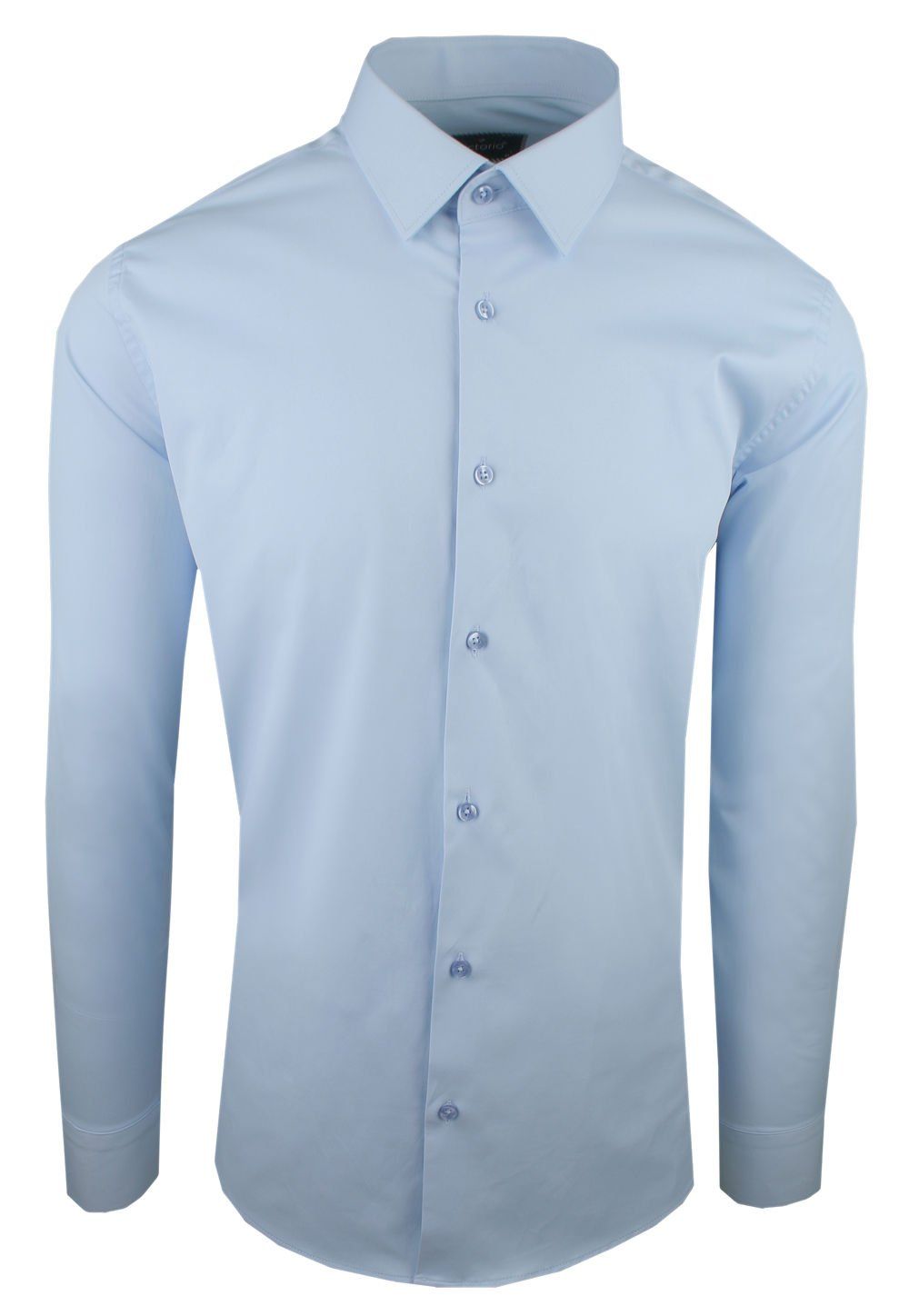 Taliowana Męska Koszula Wizytowa (Elegancka) - Victorio - Błękit