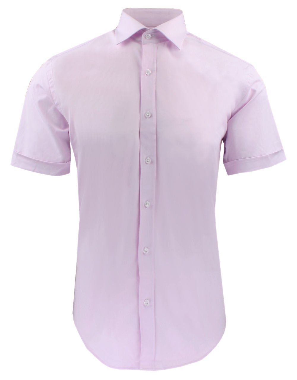 Taliowana Koszula Elegancka, Krótki Rękaw - Quickside - Różowa