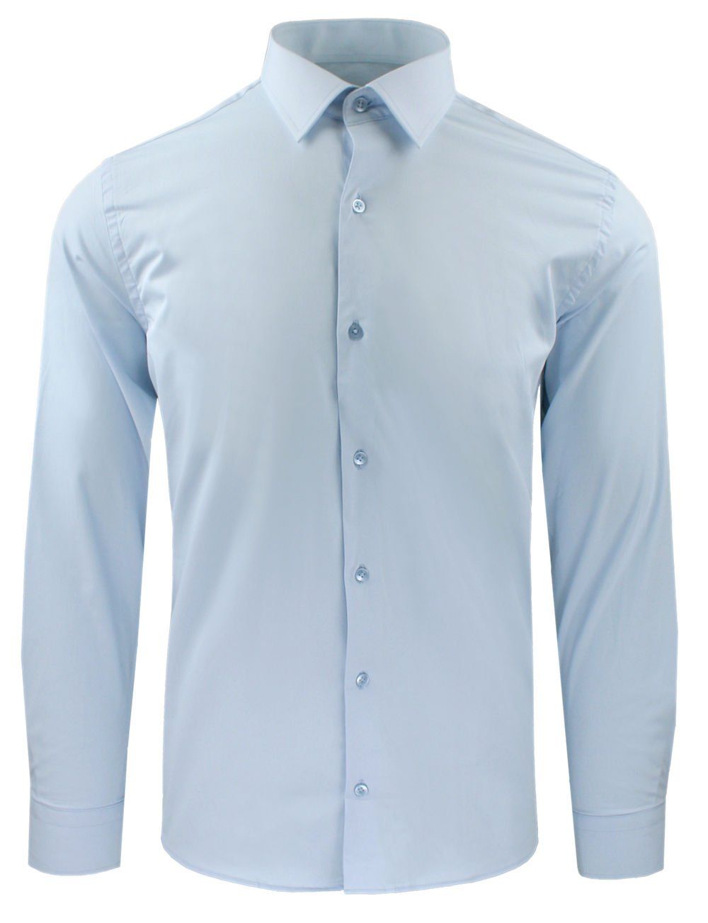 Koszula Wizytowa Męska - Prosty Krój - Victorio - Błękitna