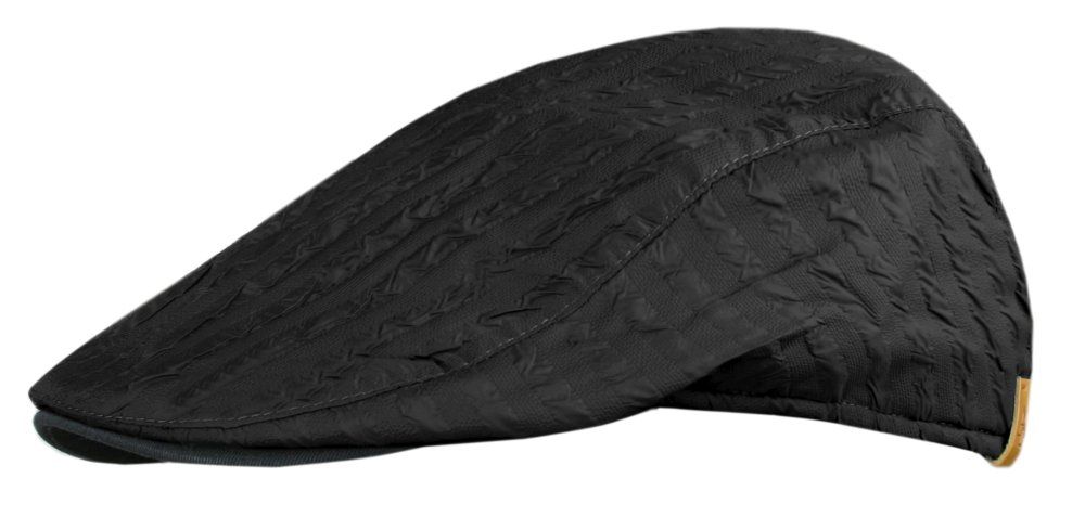 Przejściowy, Lekko Ocieplony Kaszkiet - Alties - Tłoczona Tkanina - Czarny