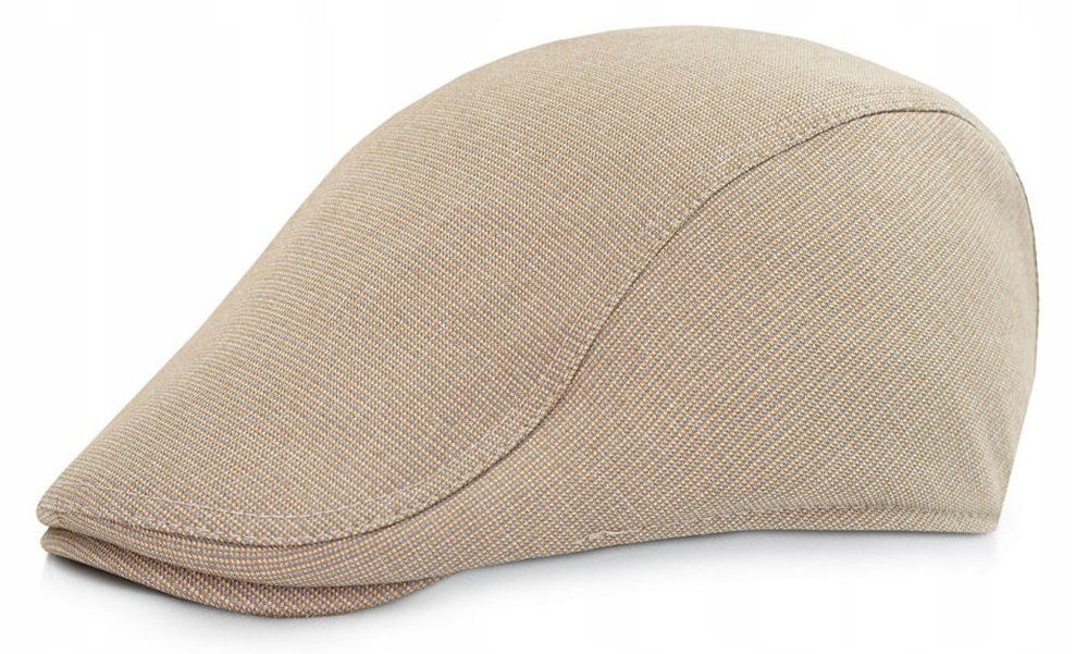 Lekki Kaszkiet Męski - Pako Jeans - Beżowy Mikrowzór