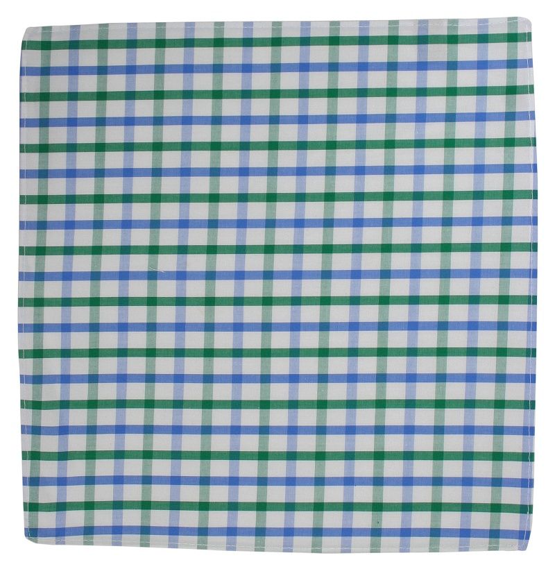 Elegancka, Męska Poszetka - ALTIES - Biała, w Kratkę