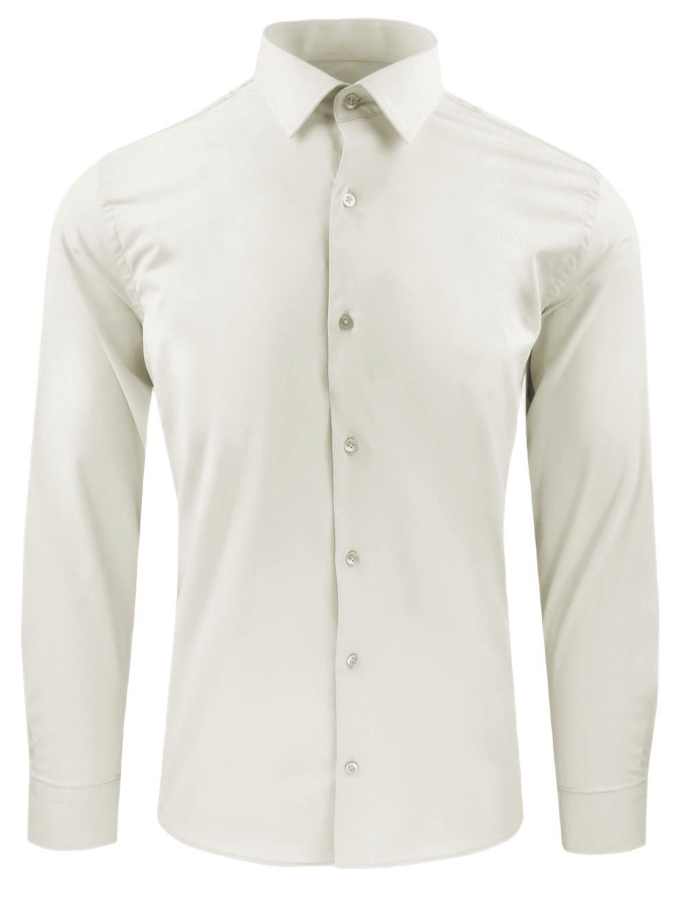 Wyszczuplona, Elegancka Koszula Męska - Victorio - Kość Słoniowa