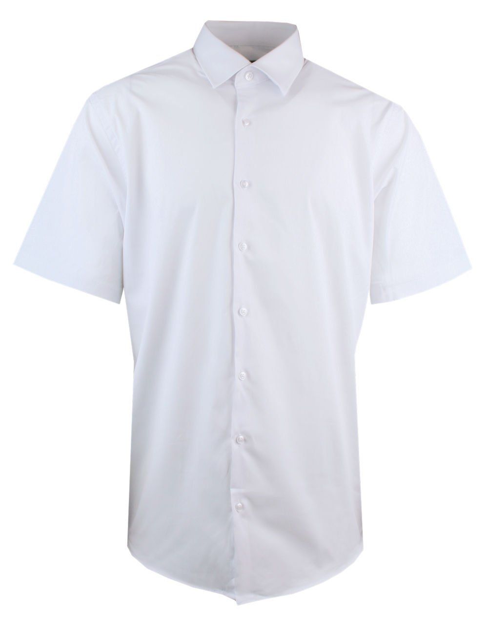 Elegancka Biała Męska Koszula z Krótkim Rękawem - Victorio - Regular