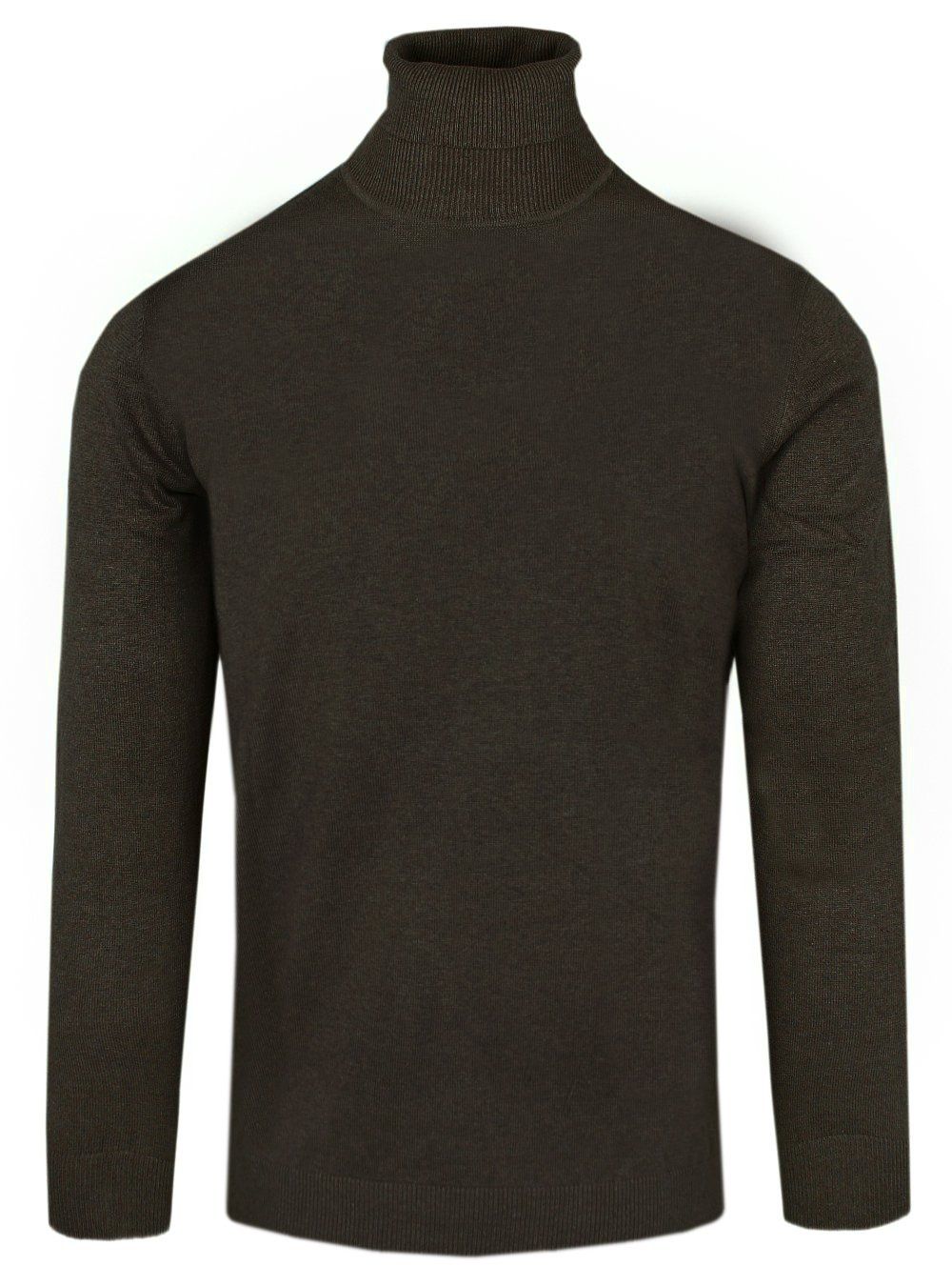 Golf Męski Bawełniany - Adriano Guinari - Ciemny Brąz