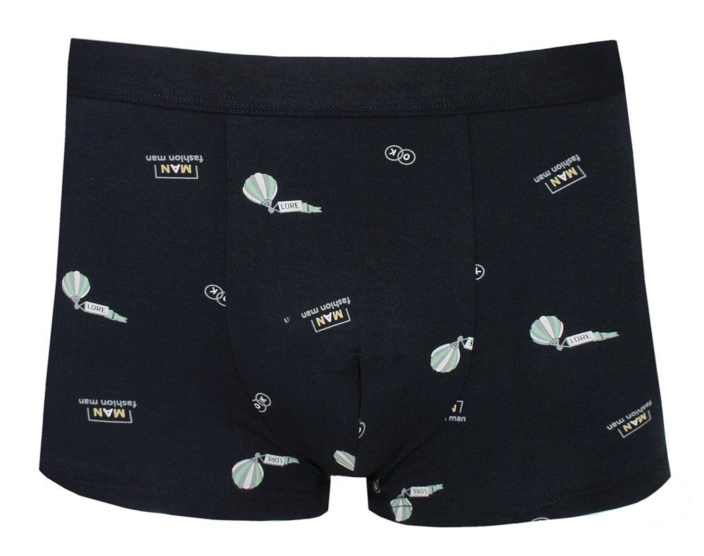 Obcisłe Bokserki, Majtki z Elastanem - Alties - Czarne, Wzór w Balony