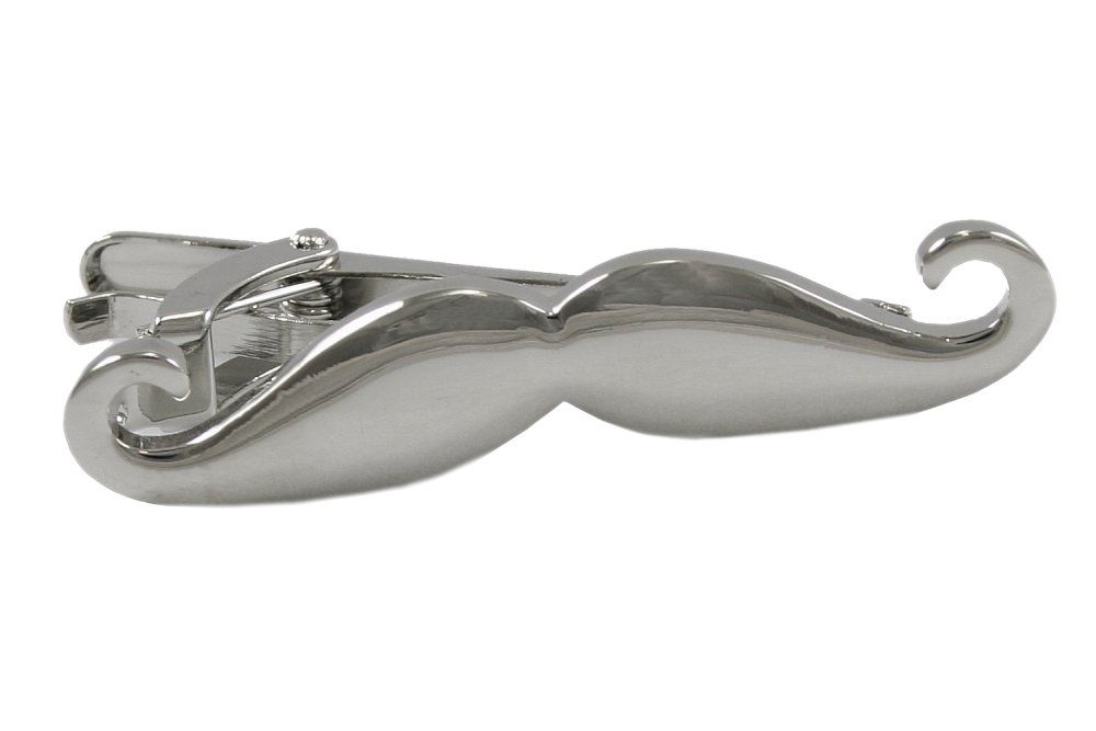 Stylowa Spinka na Krawat - Alties - Srebrne Podkręcane Wąsy