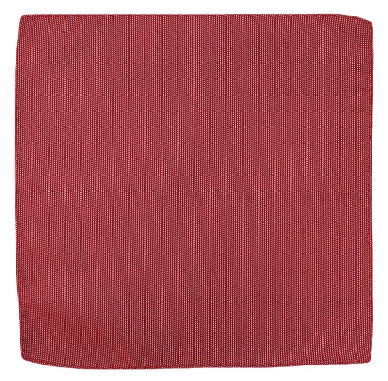 Stylowa Poszetka Męska - Alties - Czerwona w Drobny, Biały Rzucik