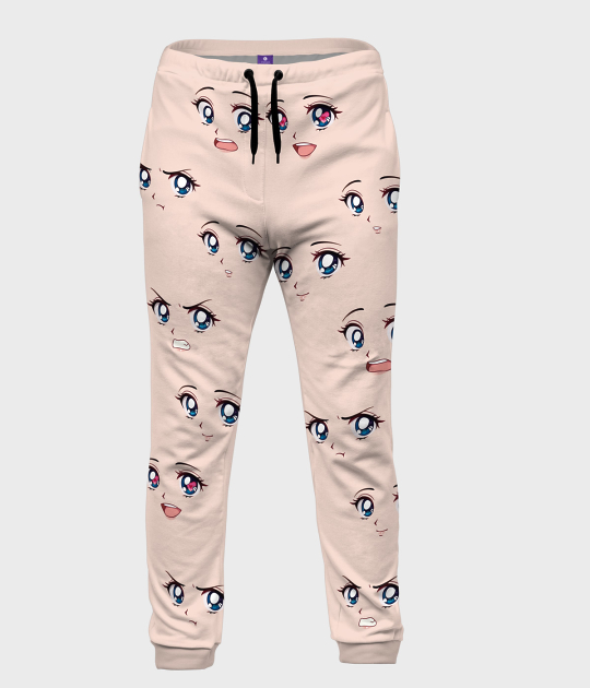 Spodnie dresowe damskie fullprint Anime Faces