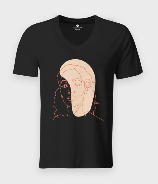 Koszulka męska v-neck Line Girl