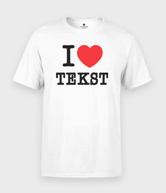Koszulka męska I love + własny tekst na koszulce