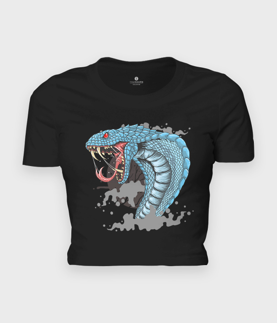 Koszulka damska cropped Zły wąż