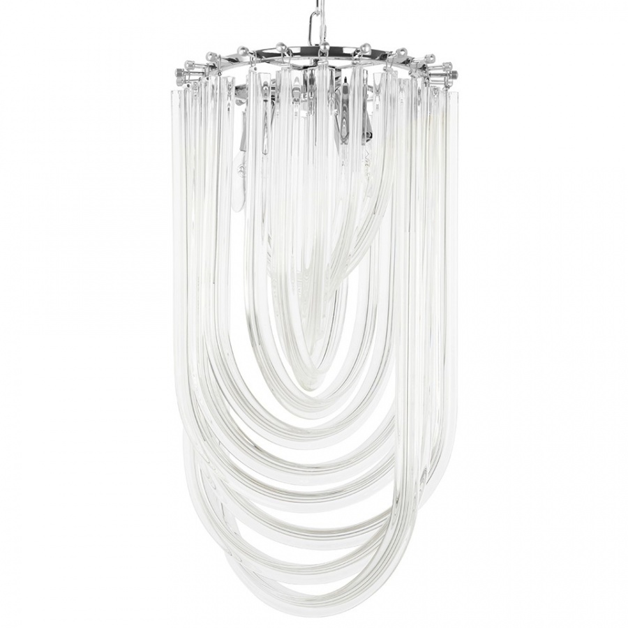 Lampa wisząca MURANO L chrom - szkło, metal