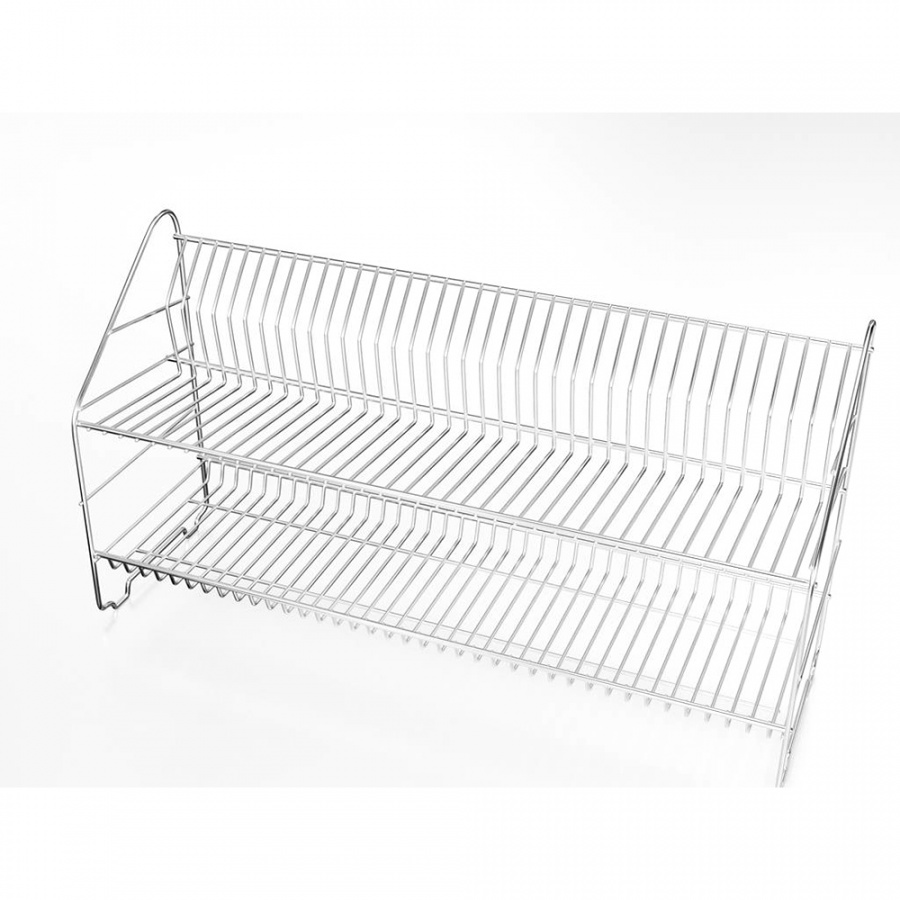 SUSZARKA DO NACZYŃ PODWÓJNA 80 Z PODSTAWKĄ SREBRNA -MET